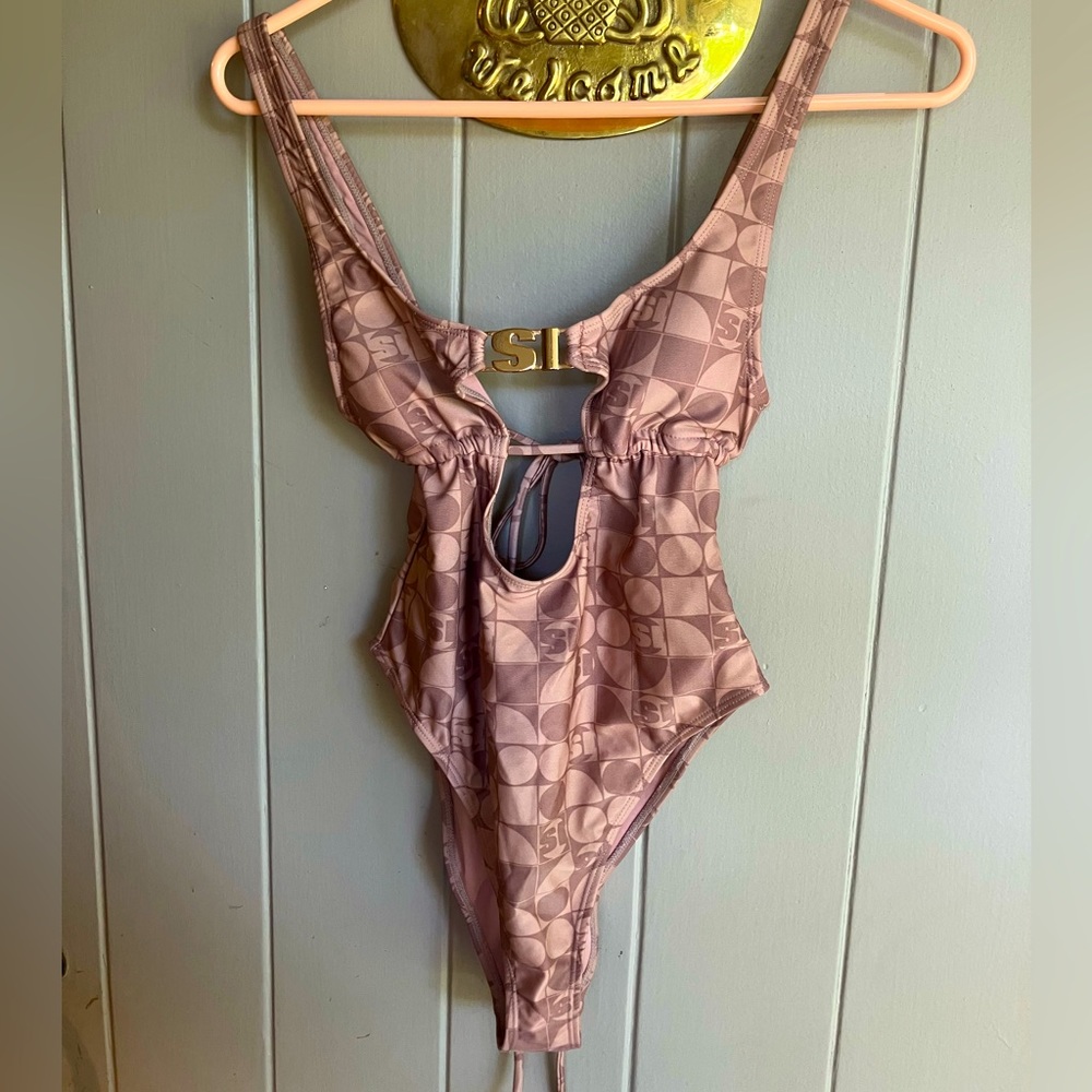 Sports illustrated one piece swimsuit with cutouts